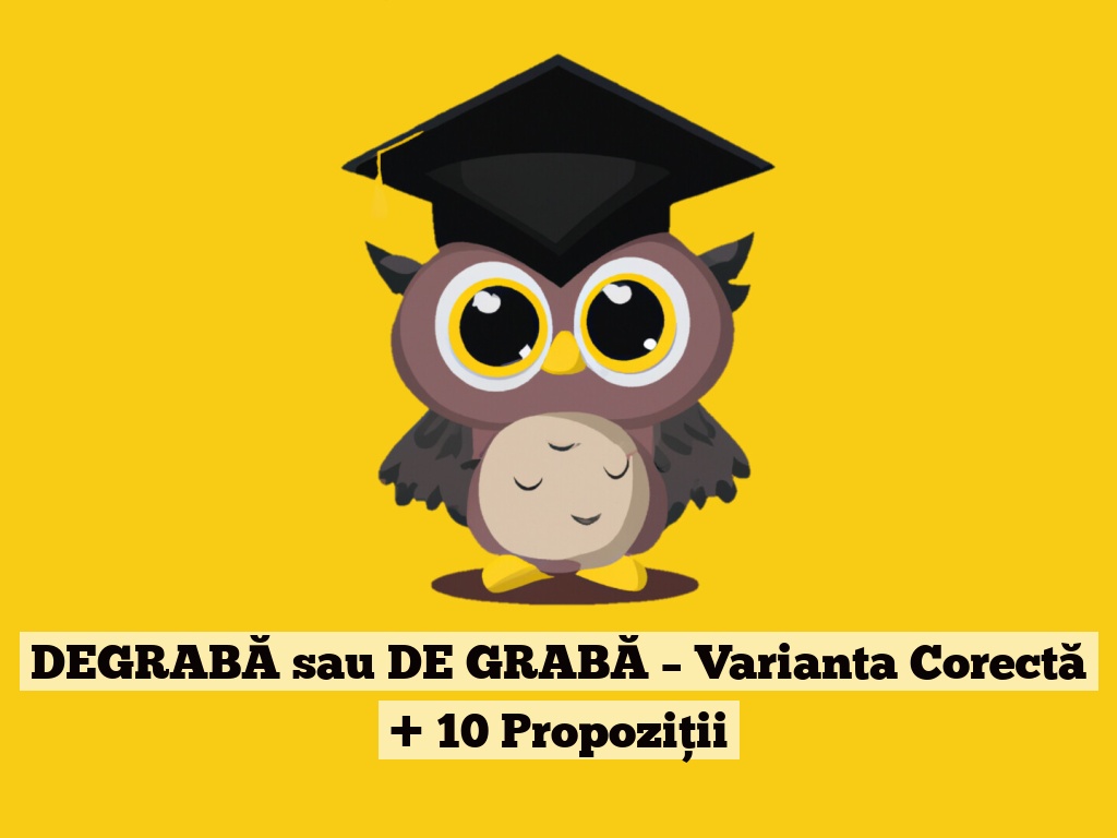 DEGRABĂ sau DE GRABĂ – Varianta Corectă + 10 Propoziții