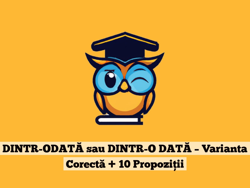 DINTR-ODATĂ sau DINTR-O DATĂ – Varianta Corectă + 10 Propoziții