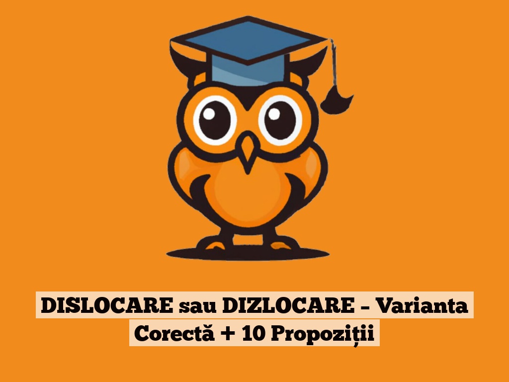 DISLOCARE sau DIZLOCARE – Varianta Corectă + 10 Propoziții