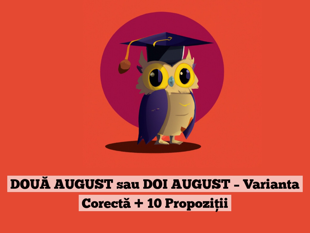 DOUĂ AUGUST sau DOI AUGUST – Varianta Corectă + 10 Propoziții