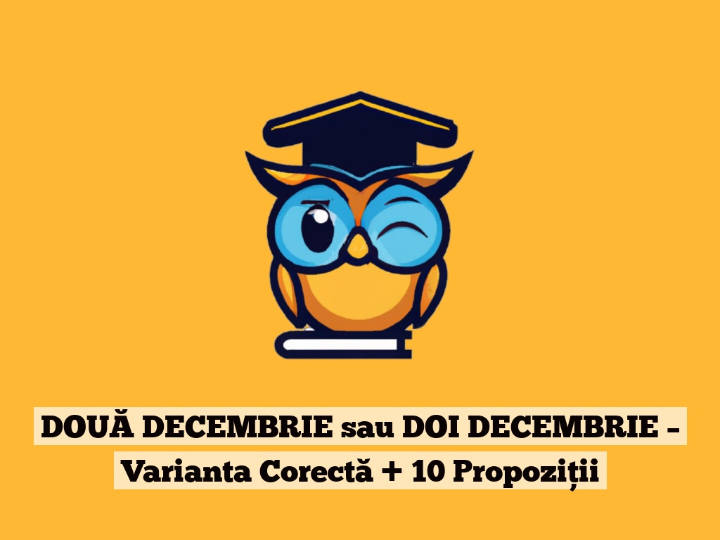 DOUĂ DECEMBRIE sau DOI DECEMBRIE – Varianta Corectă + 10 Propoziții