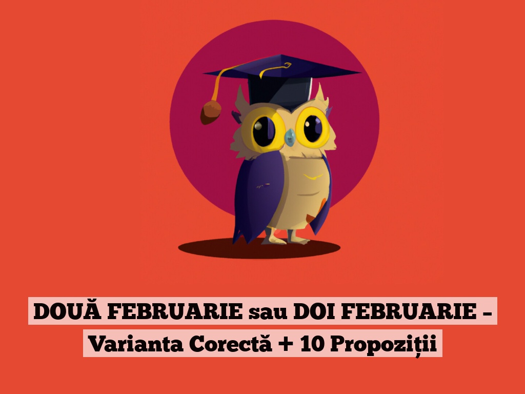 DOUĂ FEBRUARIE sau DOI FEBRUARIE – Varianta Corectă + 10 Propoziții