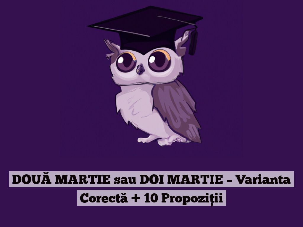 DOUĂ MARTIE sau DOI MARTIE – Varianta Corectă + 10 Propoziții