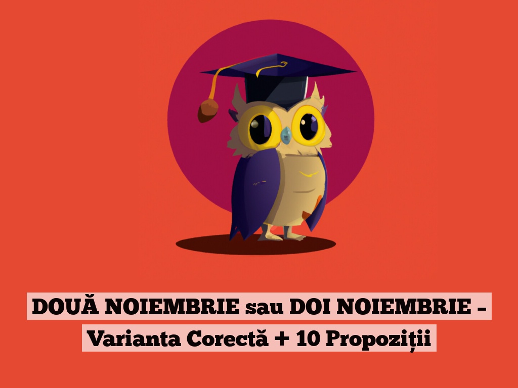 DOUĂ NOIEMBRIE sau DOI NOIEMBRIE – Varianta Corectă + 10 Propoziții