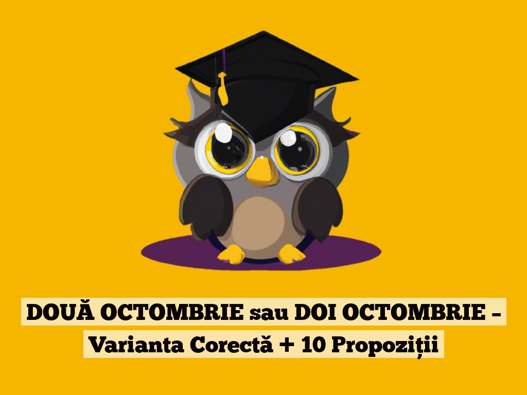 DOUĂ OCTOMBRIE sau DOI OCTOMBRIE – Varianta Corectă + 10 Propoziții