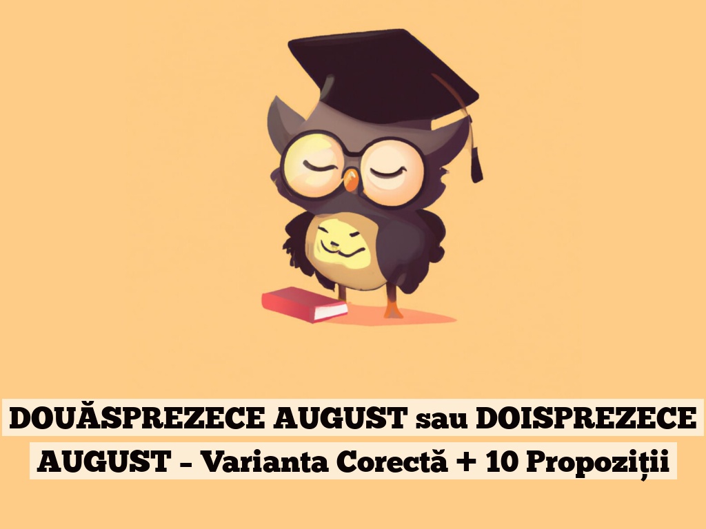 DOUĂSPREZECE AUGUST sau DOISPREZECE AUGUST – Varianta Corectă + 10 Propoziții