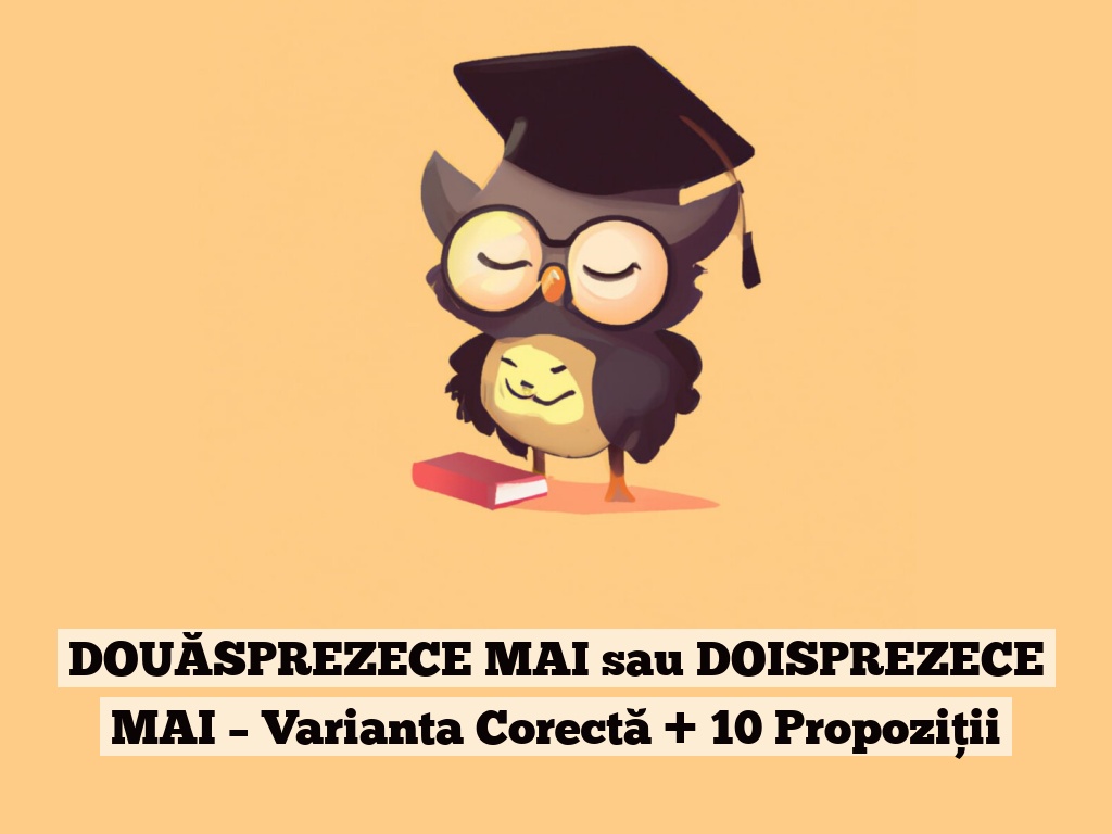 DOUĂSPREZECE MAI sau DOISPREZECE MAI – Varianta Corectă + 10 Propoziții