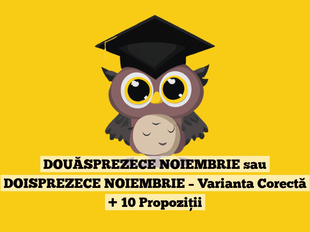 DOUĂSPREZECE NOIEMBRIE sau DOISPREZECE NOIEMBRIE – Varianta Corectă + 10 Propoziții