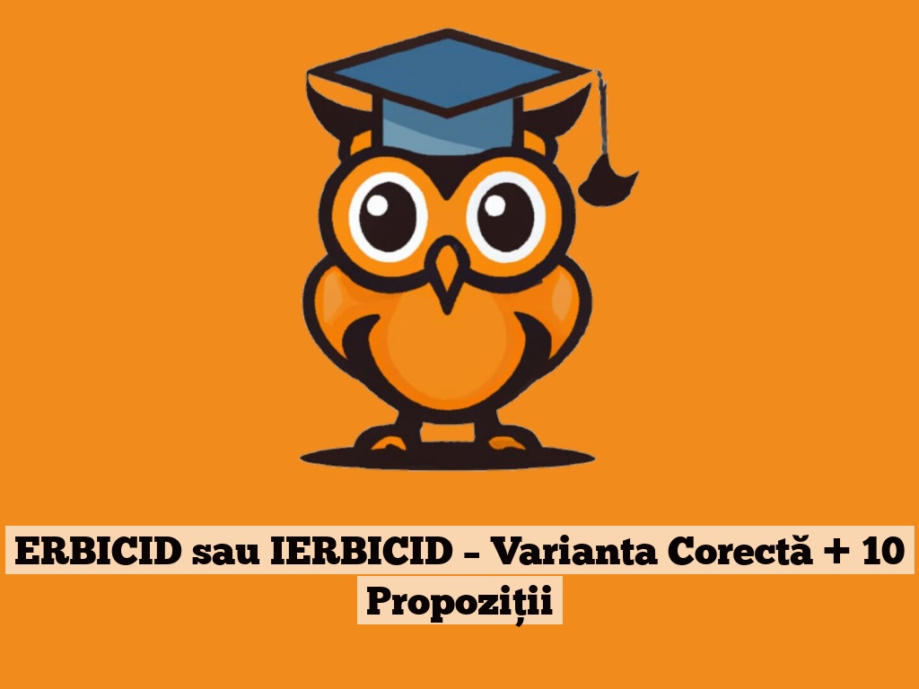 ERBICID sau IERBICID – Varianta Corectă + 10 Propoziții