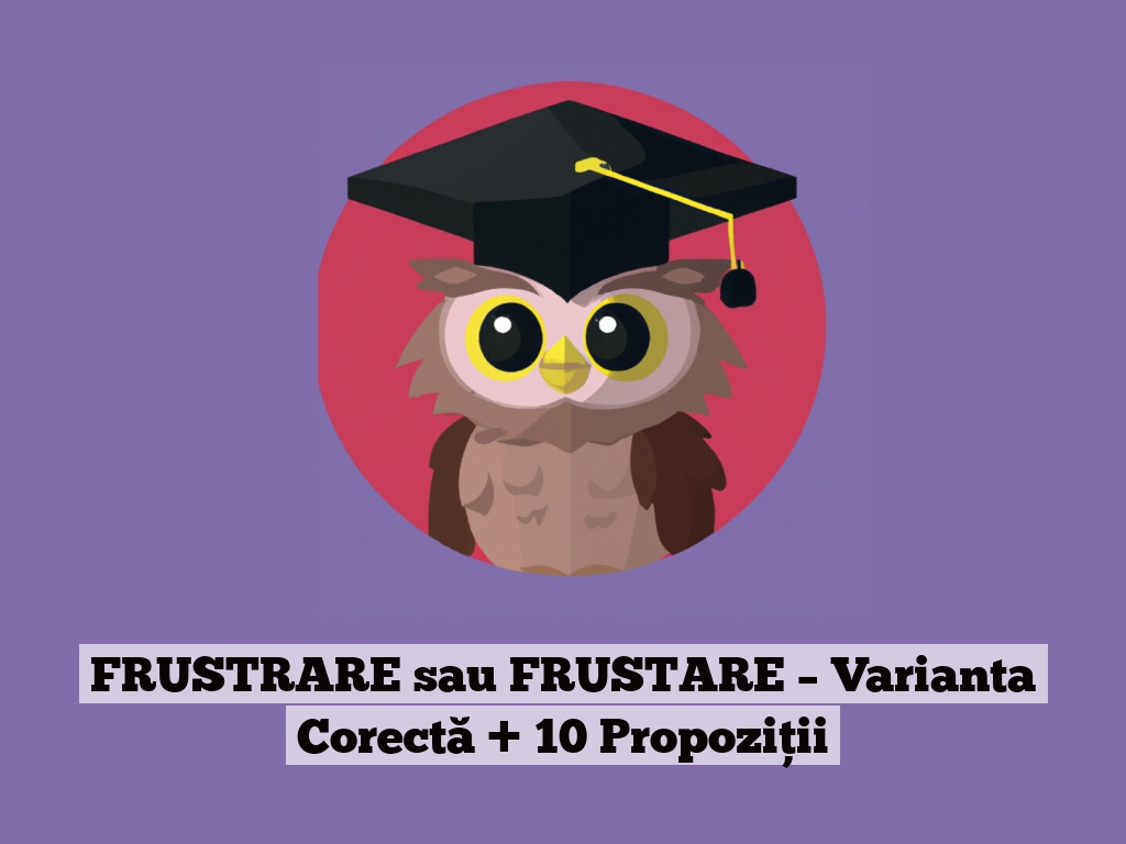 FRUSTRARE sau FRUSTARE – Varianta Corectă + 10 Propoziții