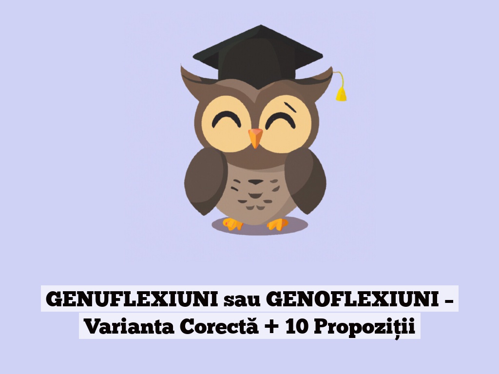 GENUFLEXIUNI sau GENOFLEXIUNI – Varianta Corectă + 10 Propoziții