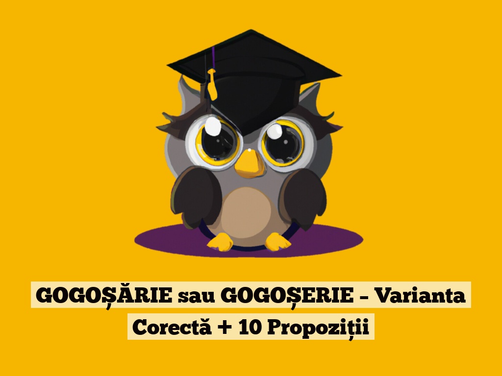 GOGOȘĂRIE sau GOGOȘERIE – Varianta Corectă + 10 Propoziții