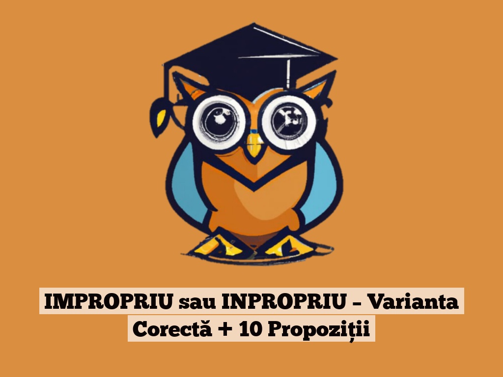 IMPROPRIU sau INPROPRIU – Varianta Corectă + 10 Propoziții