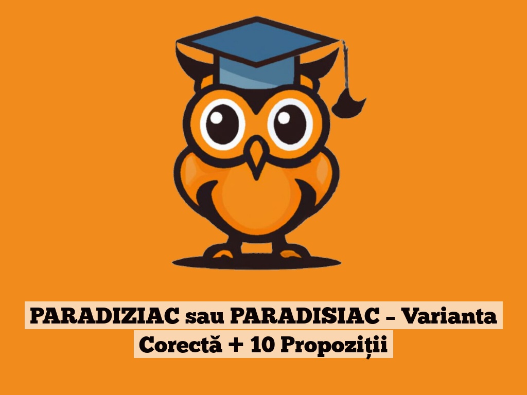 PARADIZIAC sau PARADISIAC – Varianta Corectă + 10 Propoziții