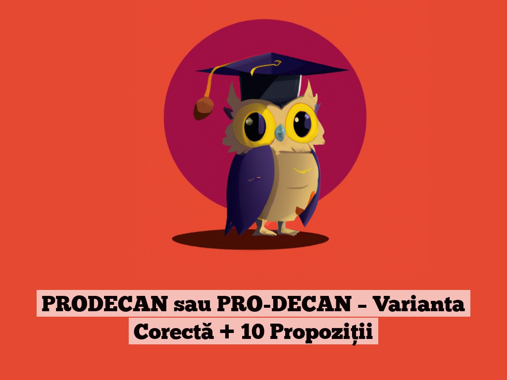 PRODECAN sau PRO-DECAN – Varianta Corectă + 10 Propoziții