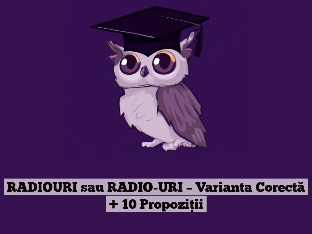 RADIOURI sau RADIO-URI – Varianta Corectă + 10 Propoziții