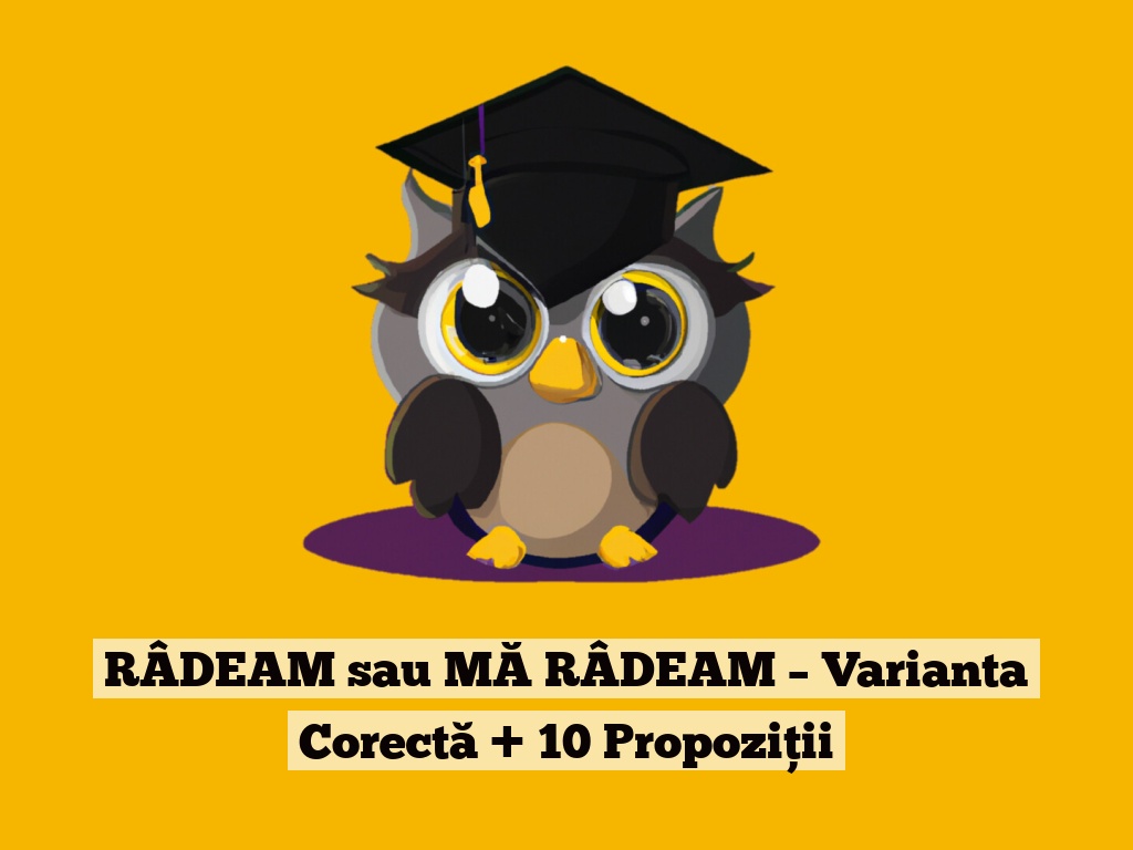 RÂDEAM sau MĂ RÂDEAM – Varianta Corectă + 10 Propoziții