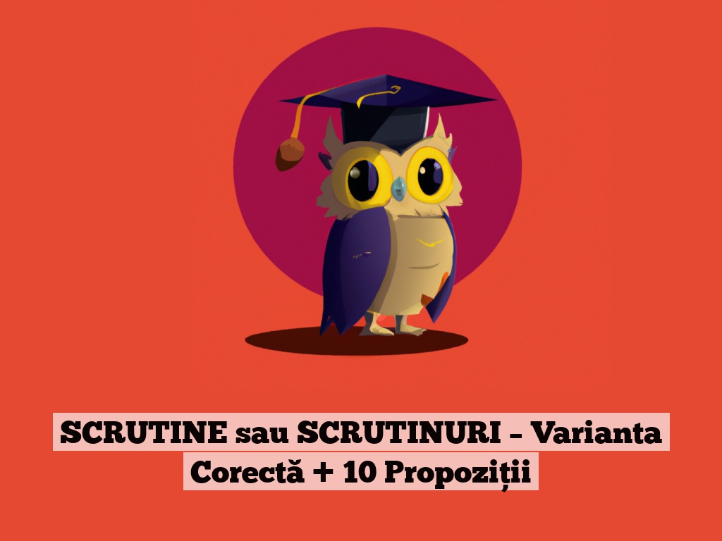 SCRUTINE sau SCRUTINURI – Varianta Corectă + 10 Propoziții