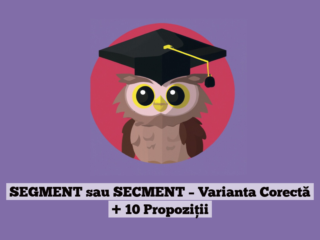 SEGMENT sau SECMENT – Varianta Corectă + 10 Propoziții