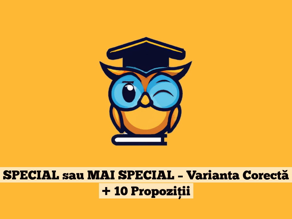 SPECIAL sau MAI SPECIAL – Varianta Corectă + 10 Propoziții