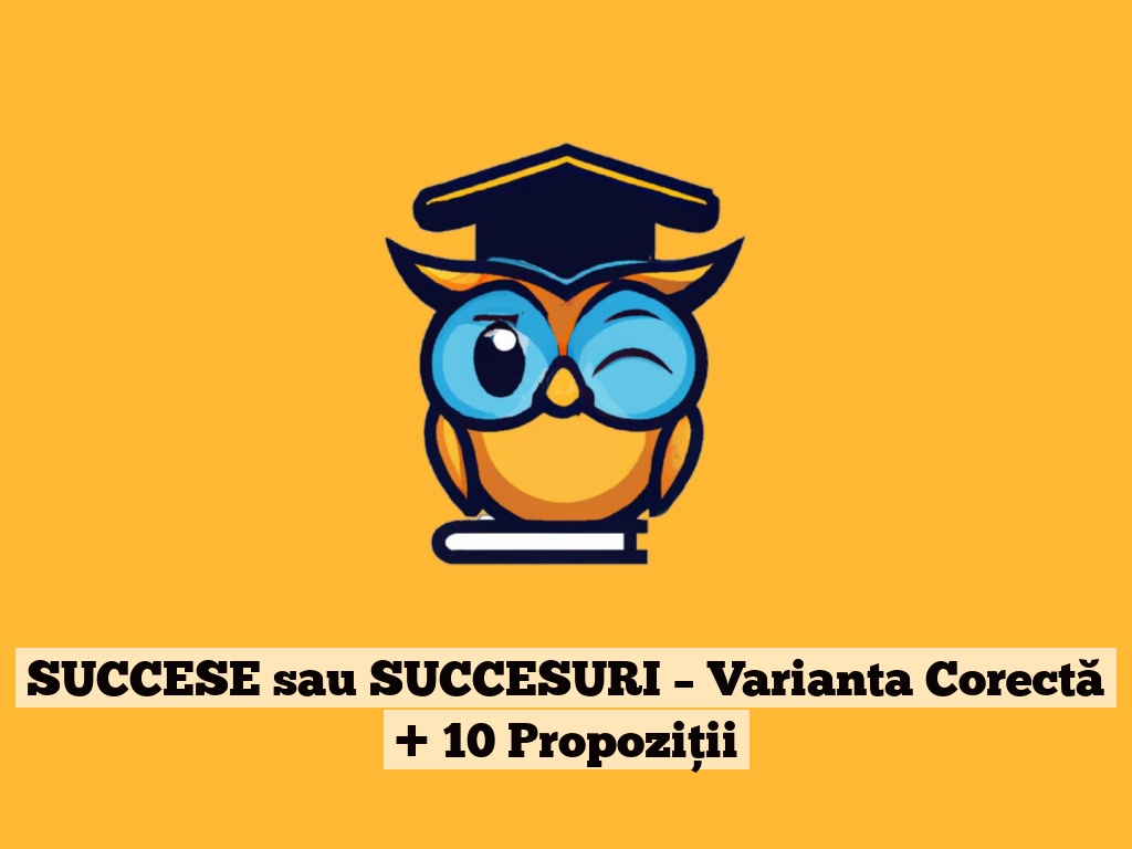 SUCCESE sau SUCCESURI – Varianta Corectă + 10 Propoziții