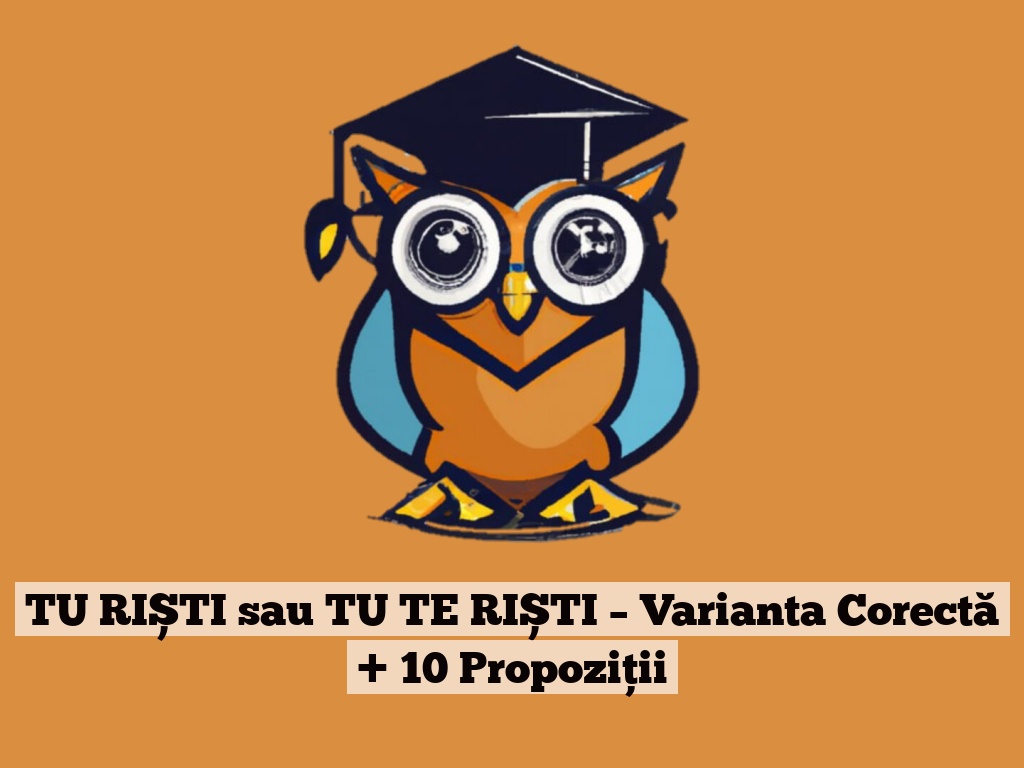 TU RIȘTI sau TU TE RIȘTI – Varianta Corectă + 10 Propoziții