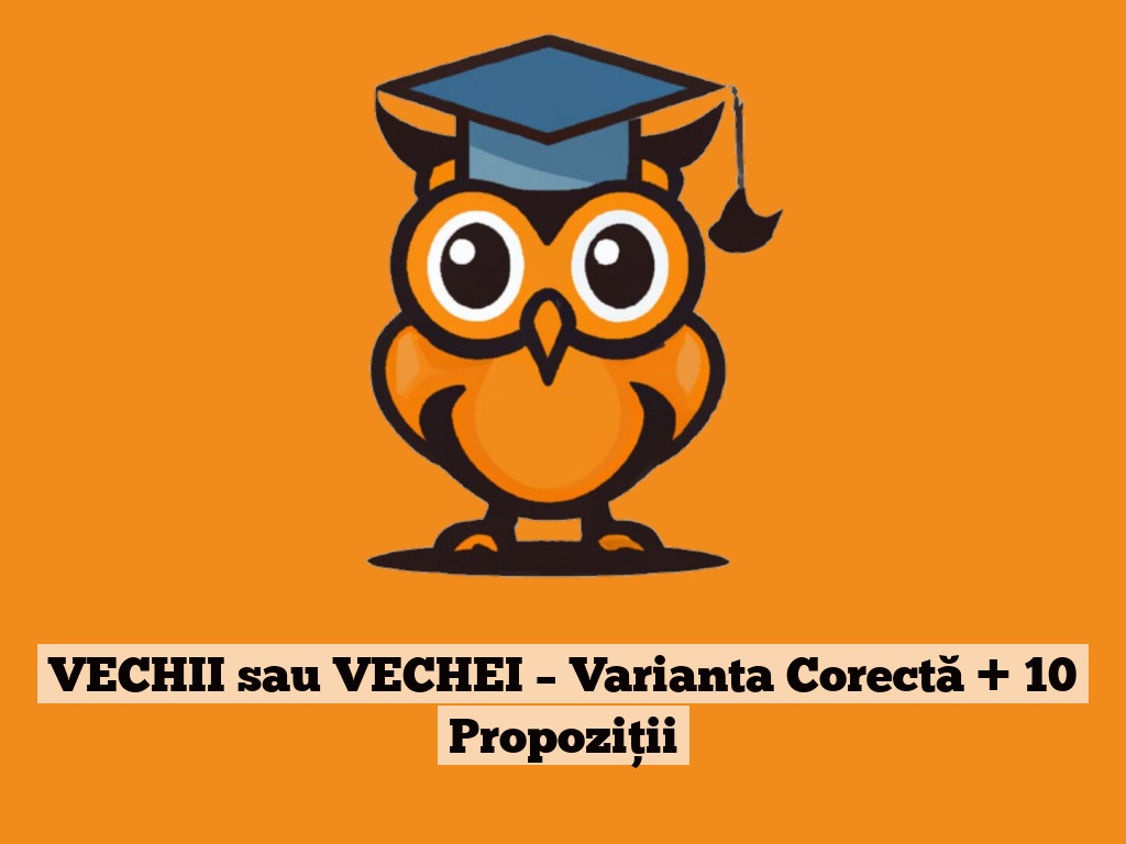 VECHII sau VECHEI – Varianta Corectă + 10 Propoziții