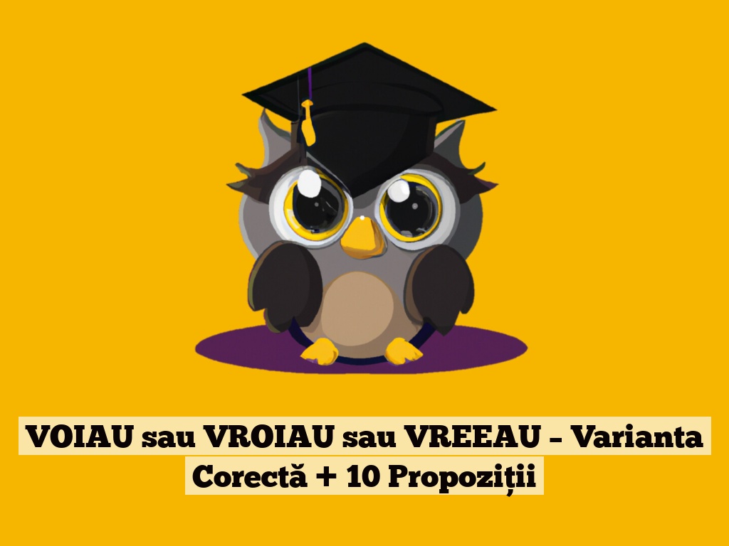 VOIAU sau VROIAU sau VREEAU – Varianta Corectă + 10 Propoziții