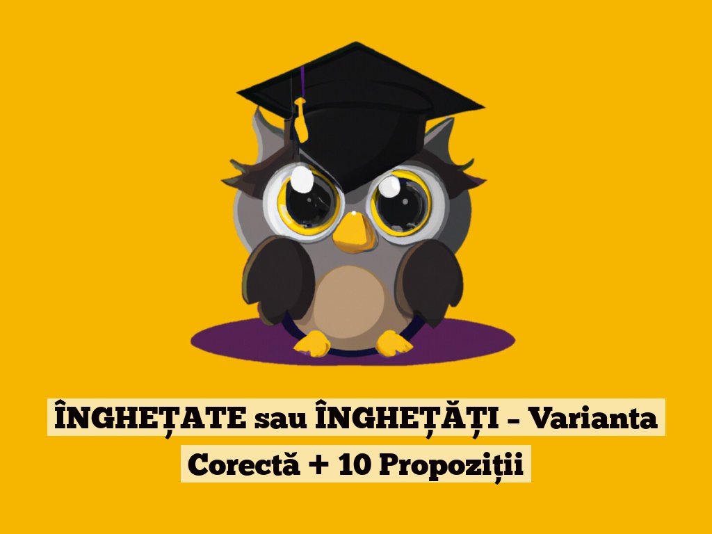 ÎNGHEȚATE sau ÎNGHEȚĂȚI – Varianta Corectă + 10 Propoziții